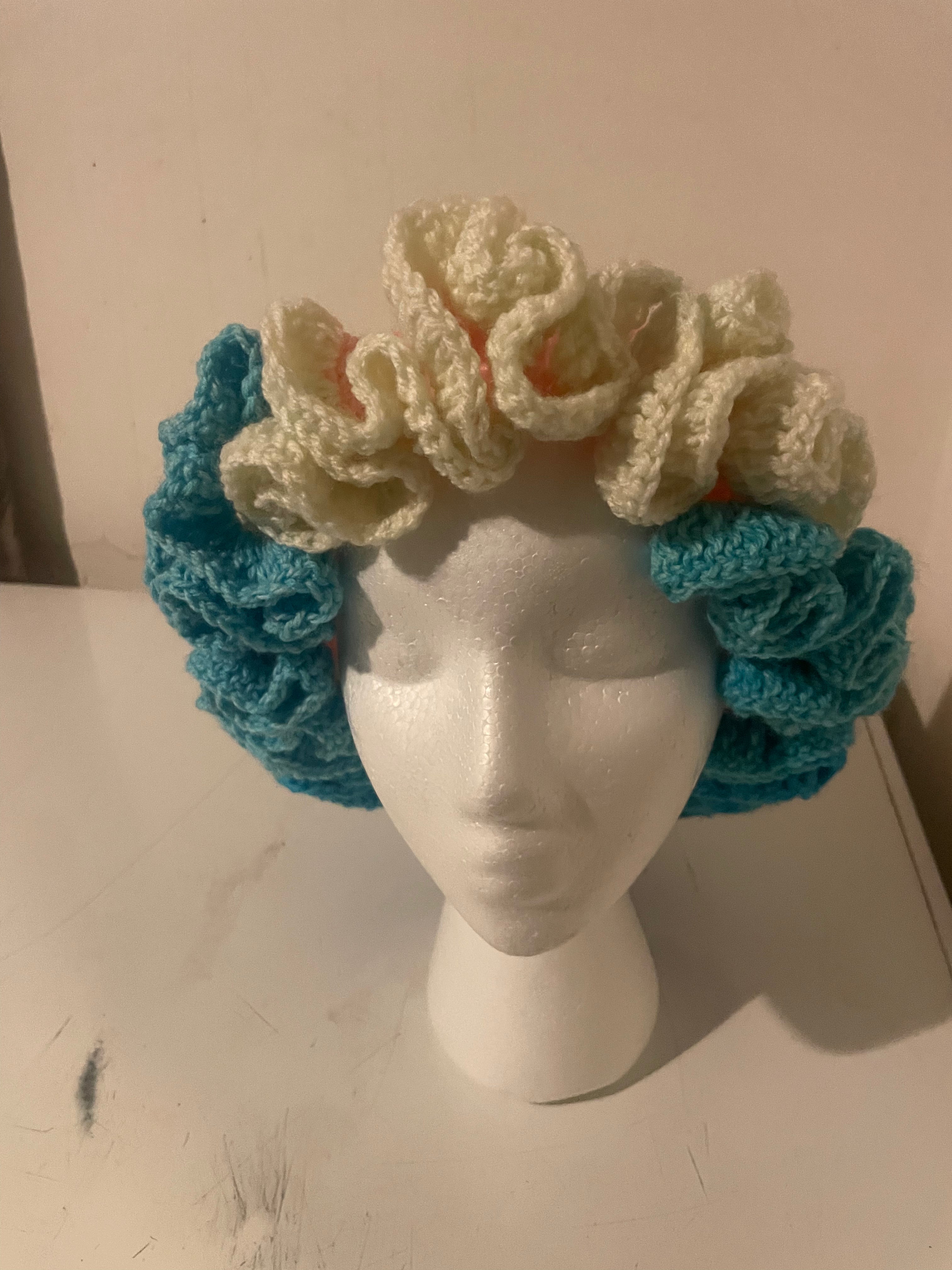 crochet ruffle hat